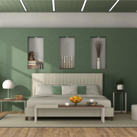 Профиль встраиваемый с рассеивателем черный/белый 2м. Apeyron 08-02-ЧБ