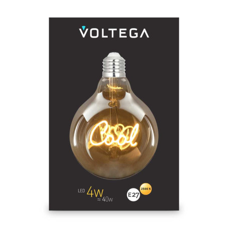 Лампа светодиодная филаментная Voltega 271 E27 4W 2500K желтая 8554