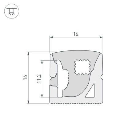 Профиль Arlight WPH-Flex-1616-Side-S11-50M White 040831(1)