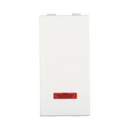 Переключатель LK Studio с двух мест, с индикатором 45х22,5мм (схема 6L) 16 A, 250 B (белый) LK45 850404-1
