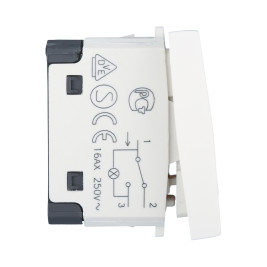 Переключатель LK Studio с двух мест, с индикатором 45х22,5мм (схема 6L) 16 A, 250 B (белый) LK45 850404-1