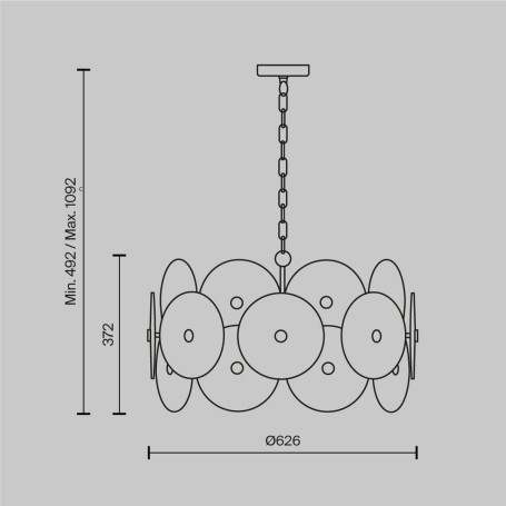 Подвесная люстра Maytoni Aster MOD007PL-08G