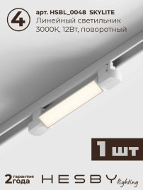 Накладная однофазная трековая система Hesby Lighting Skylite №5 со светильниками HSBL_kompl_S005_NI1W3K