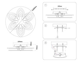 Потолочная светодиодная люстра Ambrella light Acrylica Original FA4546