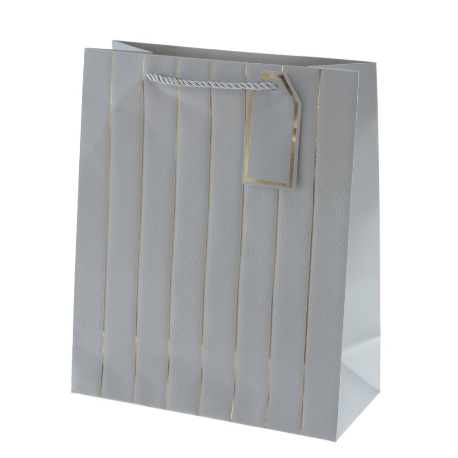 Пакет подарочный M (бумага 210г/м2, блок 12шт), L26 W12 H32 см, 4в.