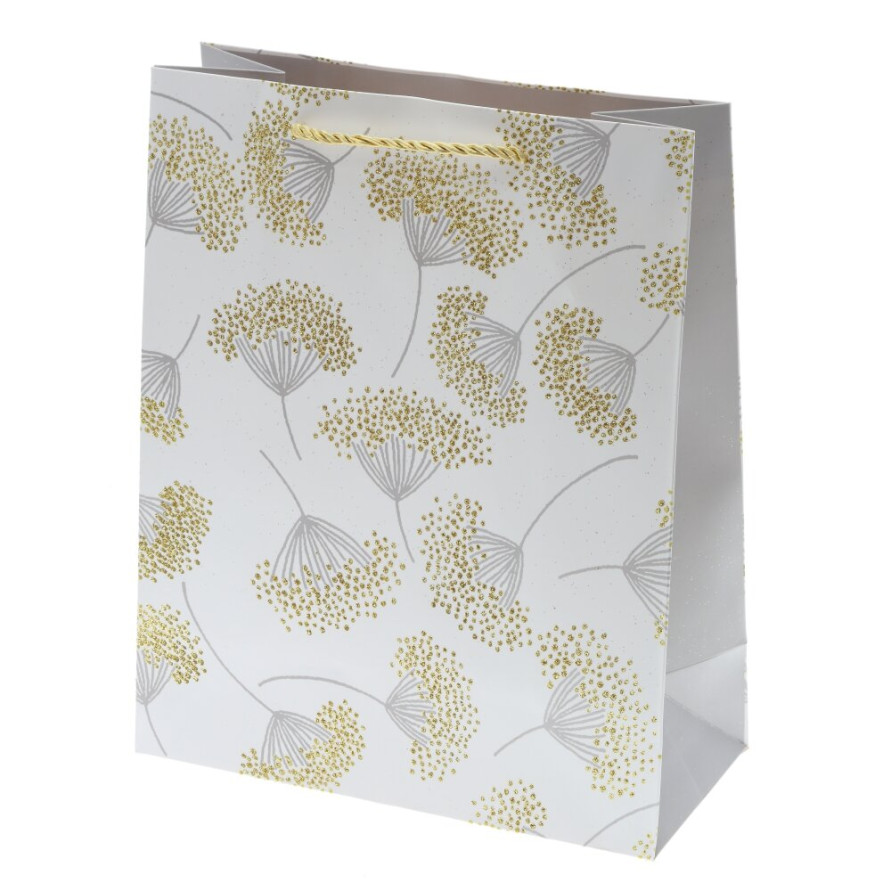 Пакет подарочный M (бумага 210г/м2, блок 12шт), L26 W12 H32 см, 4в.