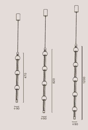 Подвесной светодиодный светильник Romatti Cullinan Bastone PD11132E