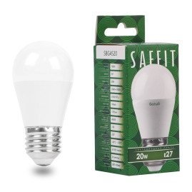 Лампа светодиодная Saffit E27 20W 4000K матовая SBG4520 55277