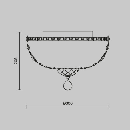 Потолочный светильник Maytoni Basfor DIA100-CL-03-G