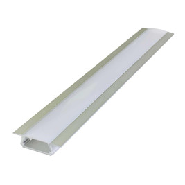 Профиль встраиваемый с рассеивателем серебро 1м.  Apeyron 08-06