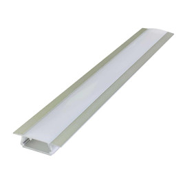 Профиль встраиваемый с рассеивателем серебро 1м.  Apeyron 08-06