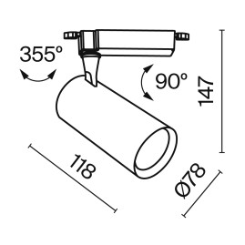 Трековый светильник Maytoni Technical TR003-1-10W4K-S-B