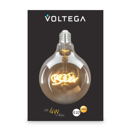 Лампа светодиодная филаментная Voltega 271 E27 4W 2500K желтая 8555