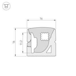 Профиль Arlight WPH-Flex-1616-Side-S11-50m White 040831