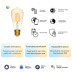 Лампа светодиодная диммируемая филаментная Gauss Smart Home Filament E27 6,5W 2000-5500K золотистая 1310112