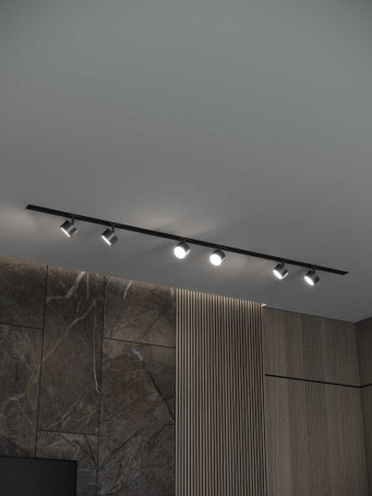 Встраиваемая однофазная трековая система Hesby Lighting Skylite №13 со светильниками HSBL_kompl_S013_VI2B4K