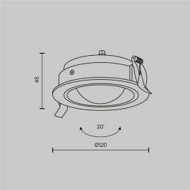 Встраиваемый светодиодный светильник Maytoni Technical Downlight Lens DL105-12W3K-W
