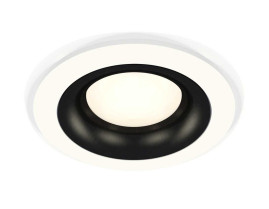 Комплект встраиваемого светильника Ambrella light Techno Spot XC7621002 SWH/PBK белый песок/черный полированный (C7621, N7011)