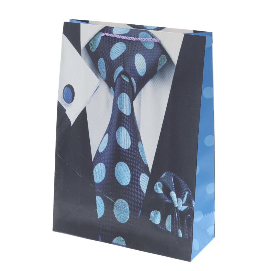 Пакет подарочный L (бумага 210г/м2, блок микс 12шт), L30 W12 H41,5 см, 4в.