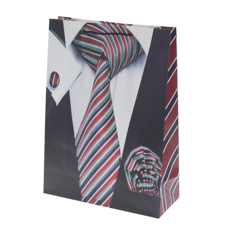 Пакет подарочный L (бумага 210г/м2, блок микс 12шт), L30 W12 H41,5 см, 4в.