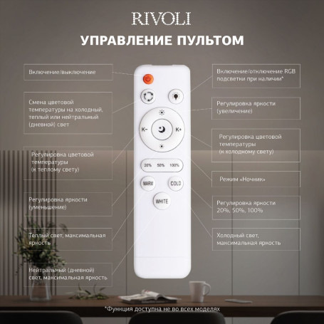 Потолочная светодиодная люстра Rivoli Erminia 6177-703 Б0068410