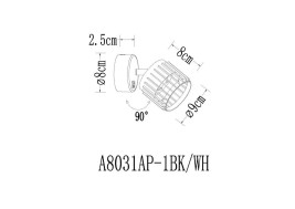Спот Arte Lamp Atria A8031AP-1BK