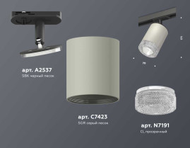 Комплект трекового светильника Ambrella light Track System XT7423010 SGR/CL/SBK серый песок/прозрачный/черный песок (A2537, C7423, N7191)