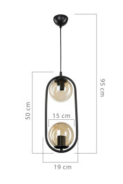 Подвесной светильник Toplight Kerrie TL1609H-02BK