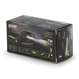 Налобный светодиодный фонарь Gauss аккумуляторный 340х30 330 лм GF411
