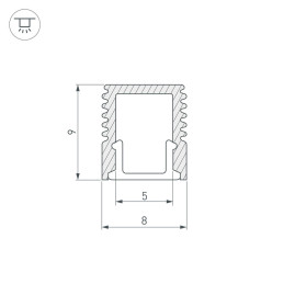 Профиль Arlight SL-MINI-8-2000 WHITE 037109