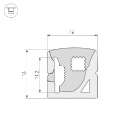 Профиль Arlight WPH-Flex-1616-Side-S11-5M White 040271(1)