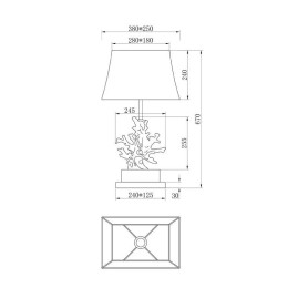 Настольная лампа Garda Decor Silver Coral K2BT-1004