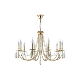 Подвесная люстра Crystal Lux Victoria SP10 Gold/Amber
