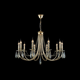 Подвесная люстра Crystal Lux Victoria SP10 Gold/Amber