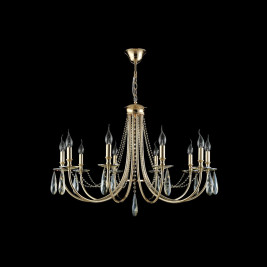 Подвесная люстра Crystal Lux Victoria SP10 Gold/Amber
