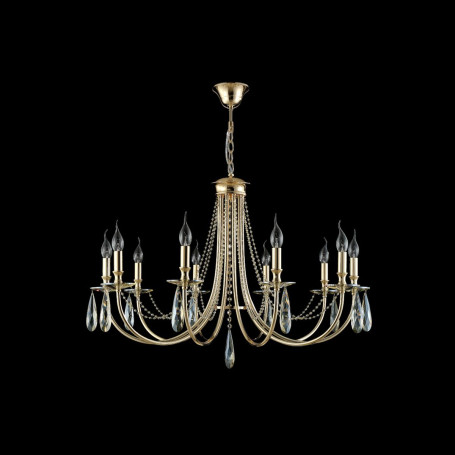 Подвесная люстра Crystal Lux Victoria SP10 Gold/Amber