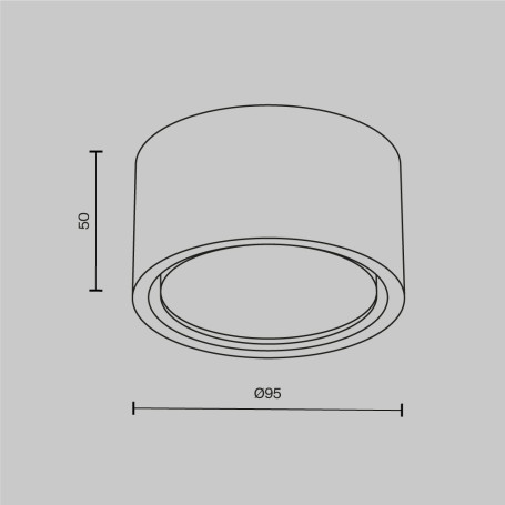 Потолочный светильник Maytoni Technical C001CL-GX53-W