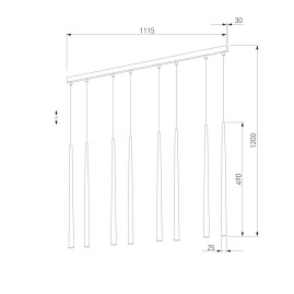 Подвесной светильник TK Lighting 6423 Piano Gold