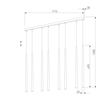 Подвесной светильник TK Lighting 6423 Piano Gold