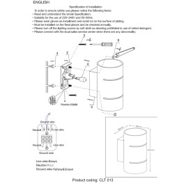 Настенный светильник Crystal Lux CLT 013 BL