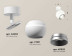 Комплект накладного светильника Ambrella light Techno Spot XM1101003 SWH/MCH белый песок/хром матовый (A2202, C1101, N7033)