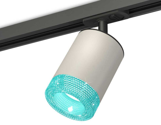Комплект трекового светильника Ambrella light Track System XT7423011 SGR/BL/SBK серый песок/голубой/черный песок (A2537, C7423, N7194)