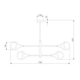 Подвесная люстра Eurosvet Calyx 60168/6 латунь