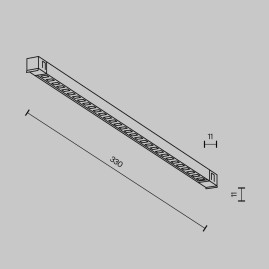 Трековый светильник Maytoni Technical EXILITY X Points TR241-2-6W4K-B