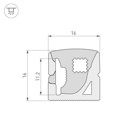 Профиль Arlight WPH-Flex-1616-Side-S11-5m White 040271