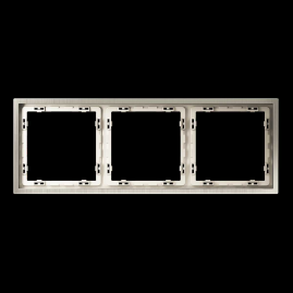 Рамка металлическая на 3 поста, S70 Metal (никель) Voltum VLSM120311