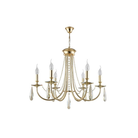 Подвесная люстра Crystal Lux Victoria SP6 Gold/Amber