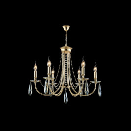 Подвесная люстра Crystal Lux Victoria SP6 Gold/Amber
