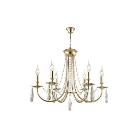 Подвесная люстра Crystal Lux Victoria SP6 Gold/Amber