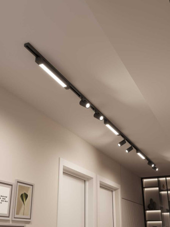 Накладная однофазная трековая система Hesby Lighting Skylite №5 со светильниками HSBL_kompl_S005_NI4B4K